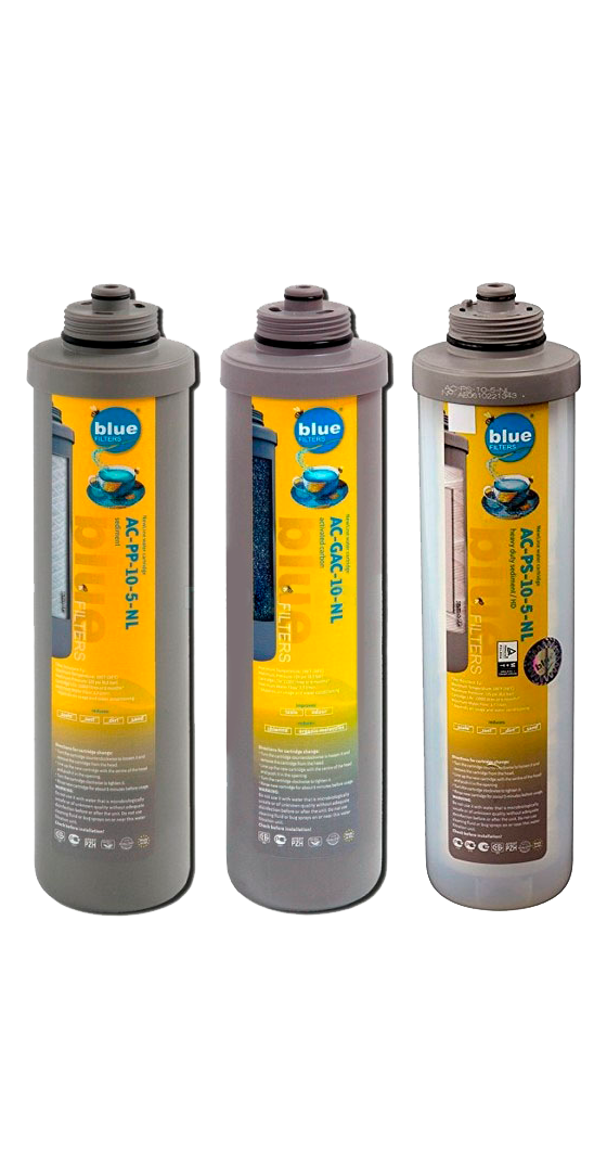 Комплект картриджей предочистки Bluefilters New Line (усиленный по мех. загрязнениям)